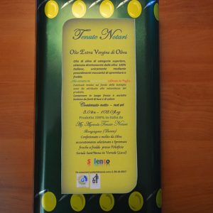 Olio Extra Vergine di Oliva confezione in Lattina da 5 lt